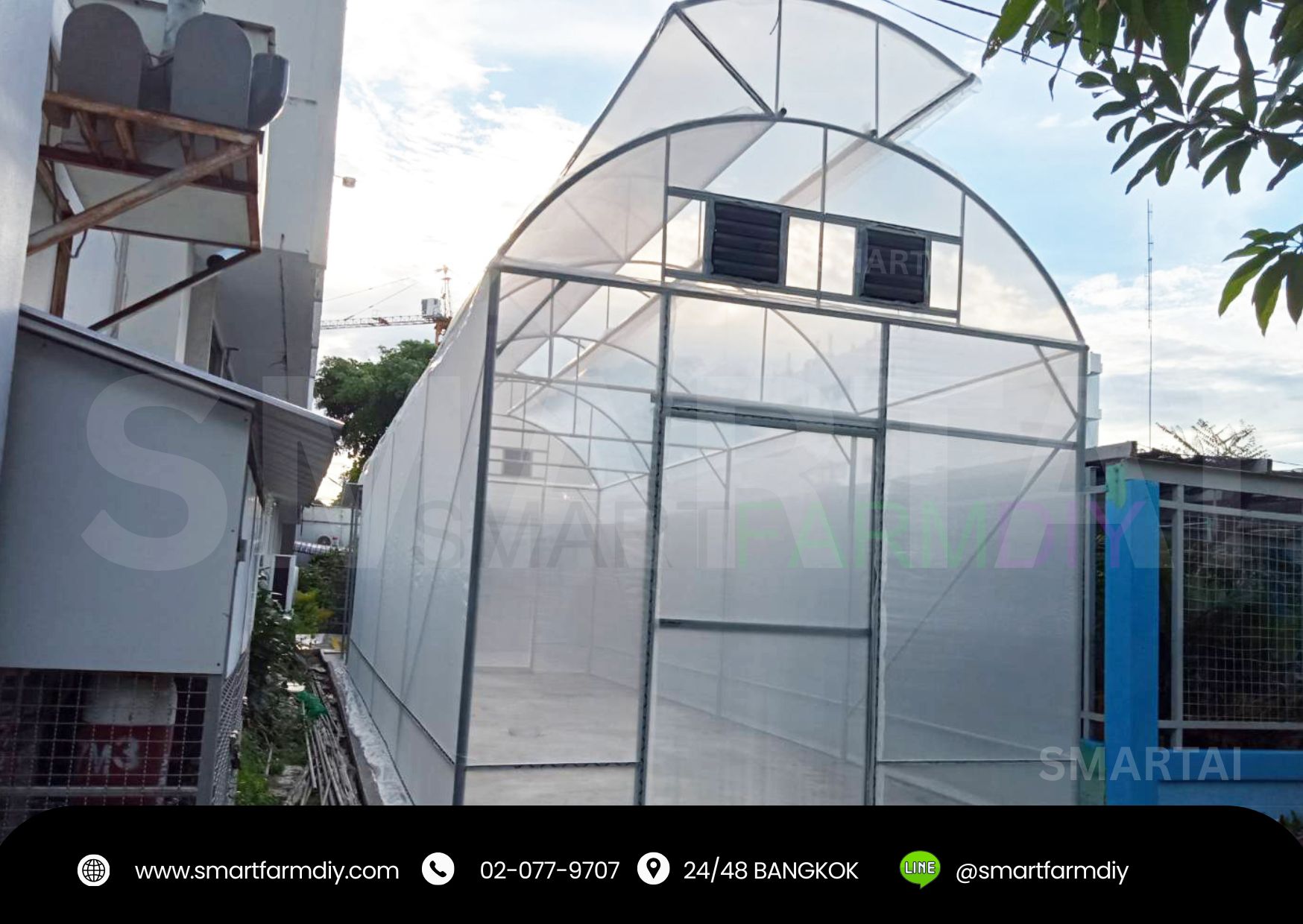 โรงเรือนเพาะปลูกพืชจั่ว2ชั้น พร้อมระบบ