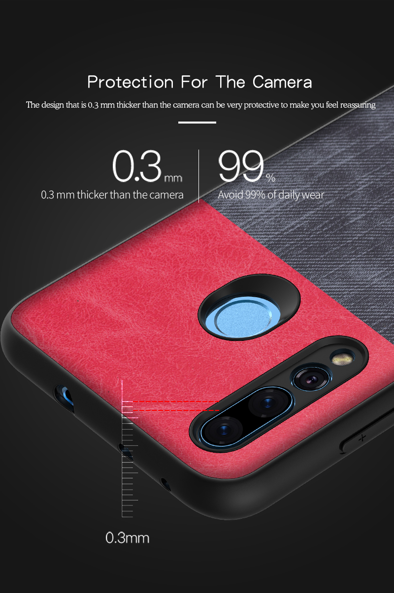 Case Huawei nova 4 #เคสฝาหลังรูปแบบ Cloth Texture PU Leather + TPU