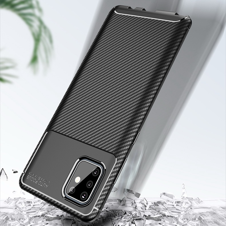 Case Samsung Galaxy Note 10 Lite #เคสฝาหลังนิ่ม Carbon Fiber Anti-drop TPU Protection