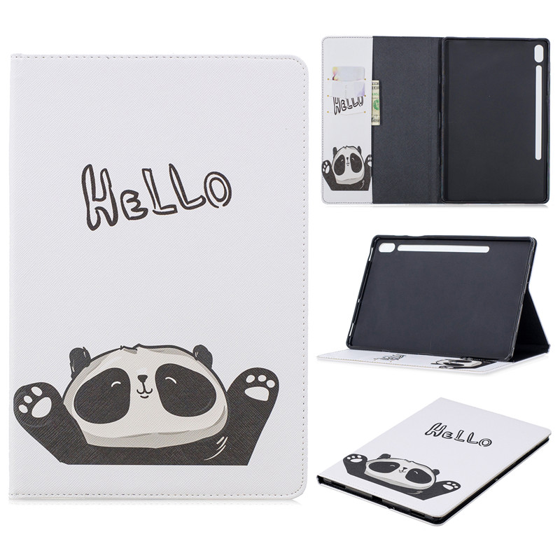 เคส Samsung Galaxy Tab S6 10.5 SM-T860 SM-T865 #เคสฝาพับสไตล์กระเป๋าสตางค์พิมพ์ลายสวยๆ Pattern Printing Magnetic Leather