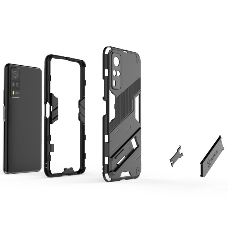 Case Vivo Y31 2021 #เคสฝาหลังพลาสติก ไฮบริด TPU + Kickstand