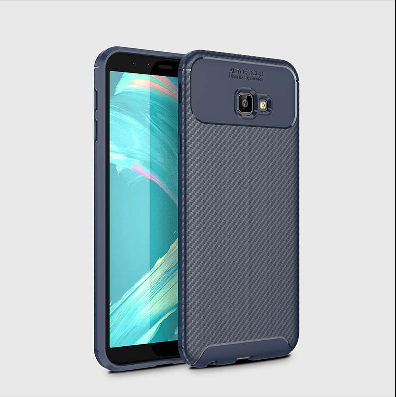 Case Samsung Galaxy J4+ #เคสฝาหลังนิ่ม Carbon Fiber Drop Resistant TPU