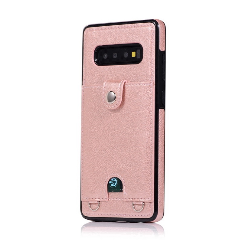 Case Samsung Galaxy S10 #เคสฝาหลัง TPU หุ้มหนัง PU พร้อมสายคล้อง