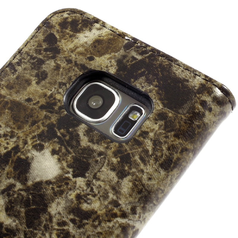 Case Samsung Galaxy S7 #เคสฝาพับสไตล์กระเป๋าสตางค์ลายหินอ่อน สวยงาม