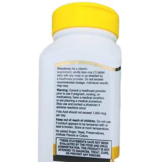 Century® Folic Acid 400 mcg 250 Tablets, 800 mcg 180 Tablets กรดโฟลิก