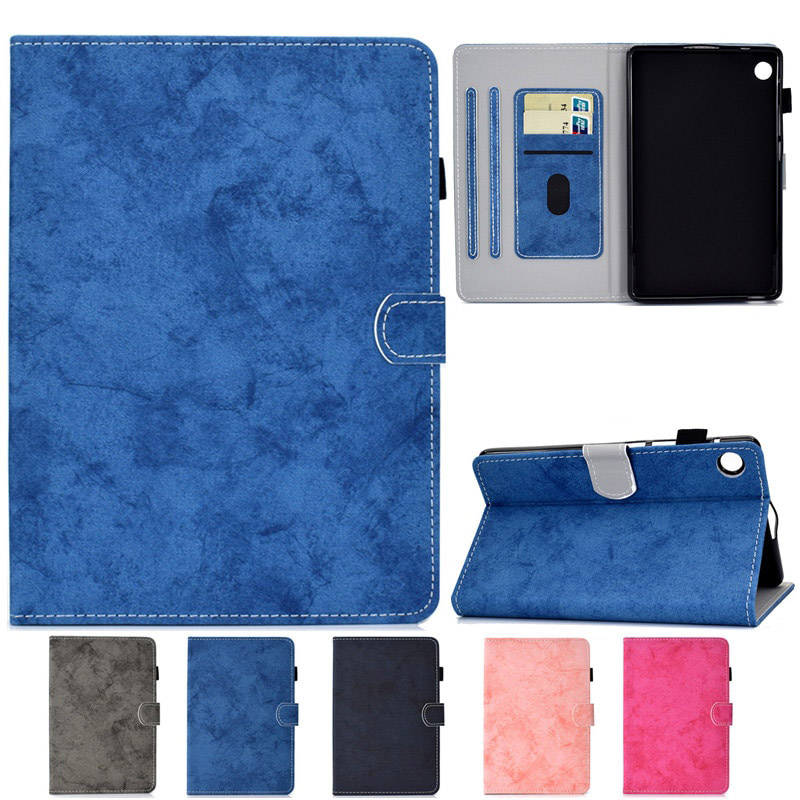 เคส Huawei MatePad T8 8.0 #เคสฝาพับหนัง PU ลายผิวผ้ามีช่องใส่บัตร Business Style Leather Case with Card Storage