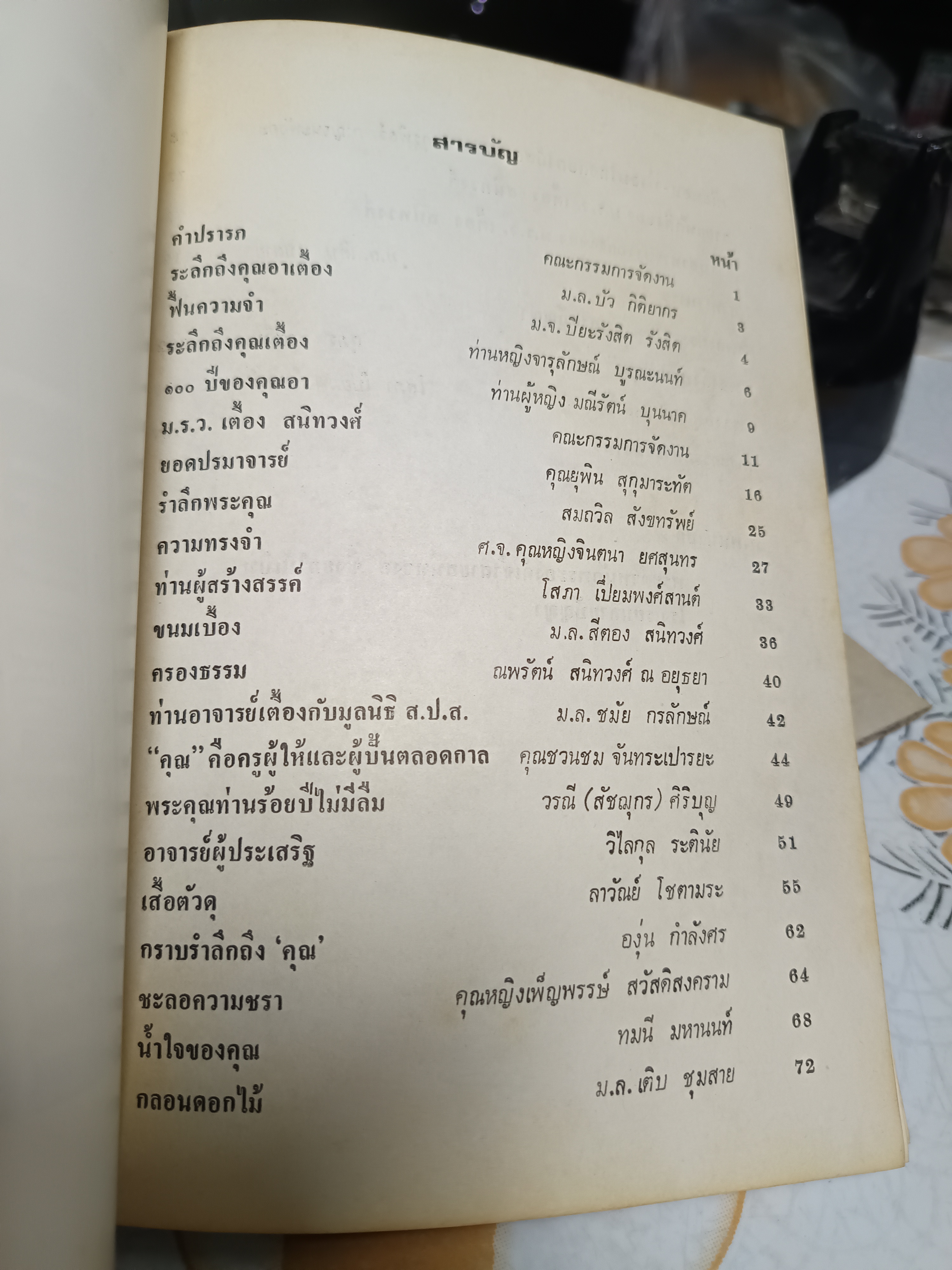 อนุสรณ์ 100 ปี ม.ร.ว.เตื้อง สนิทวงศ์ / พิมพ์ปี พ.ศ. 2527 **สินค้าหมด**