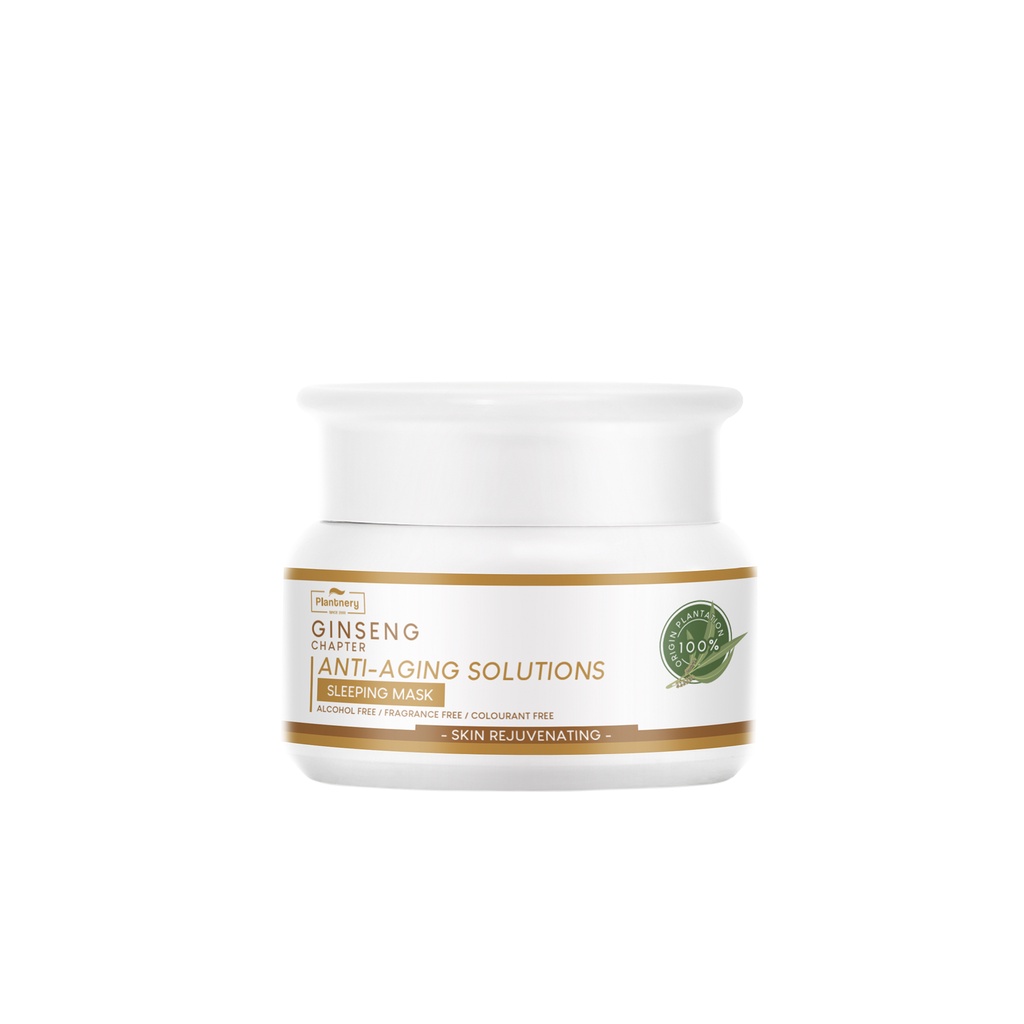 Plantnery Ginseng Sleeping Mask 50 g. สลีปปิ้งมาส์กข้ามคืน สกัดจากโสมเกาหลีเข้มข้น ลดเลือนริ้วรอย