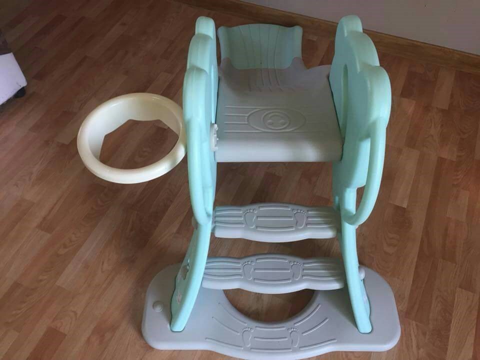 สไลเดอร์พร้อมแป้นบาสหมี สีเขียวพาสเทล