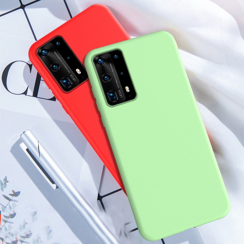 เคส Huawei P40 #เคสฝาหลังซิลิโคนนิ่ม Liquid Silicone Back Case