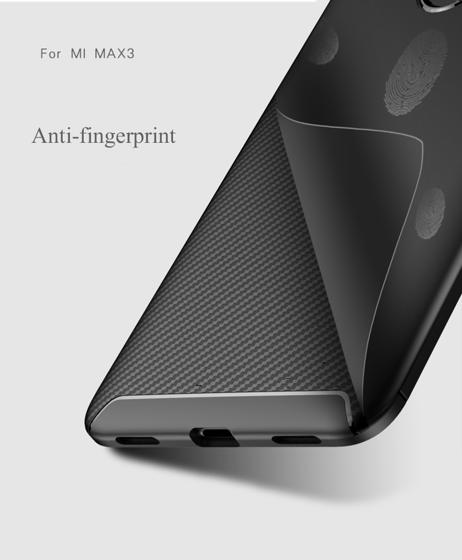 Case Xiaomi Mi Max 3 #เคสฝาหลัง TPU คาร์บอนไฟเบอร์ Beetle Series Carbon Fiber