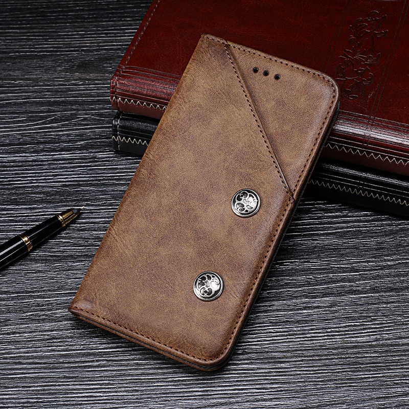 เคส vivo V11 / V11 Pro #เคสฝาพับ สไตล์ย้อนยุคหนัง PU มีช่องเสียบการ์ด