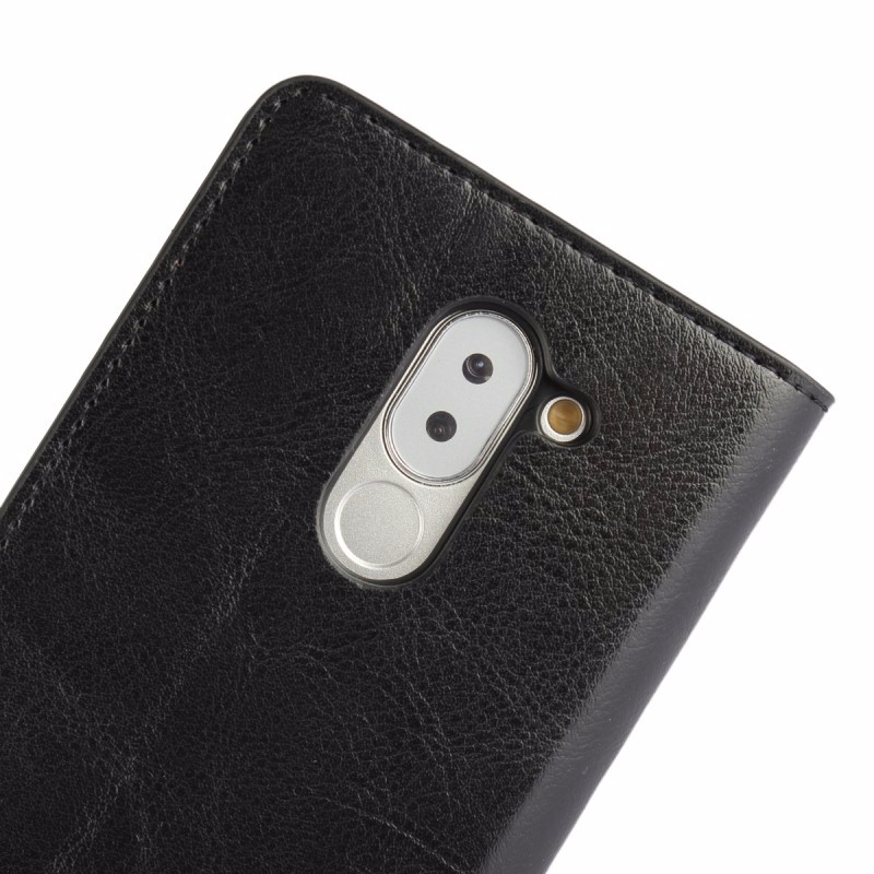 Case Huawei GR5 2017 เคสหนังแท้สไตล์กระเป๋าสตางค์ Crazy Horse