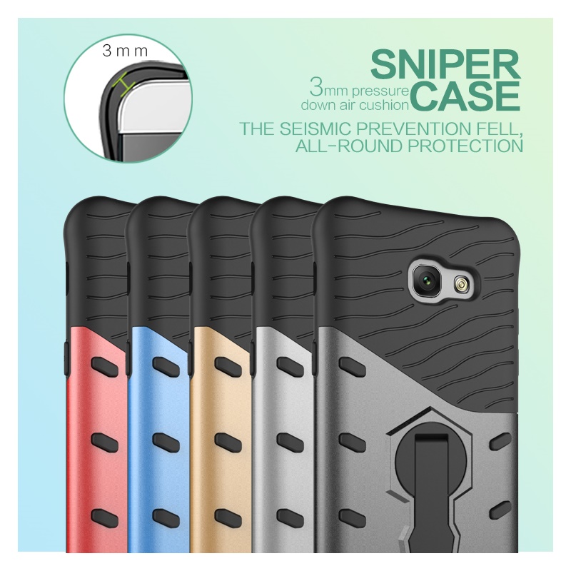 เคส Samsung A5 2017 #เคสฝาหลัง Armor Kickstand PC TPU Hybrid - สีเทา พร้อมส่ง