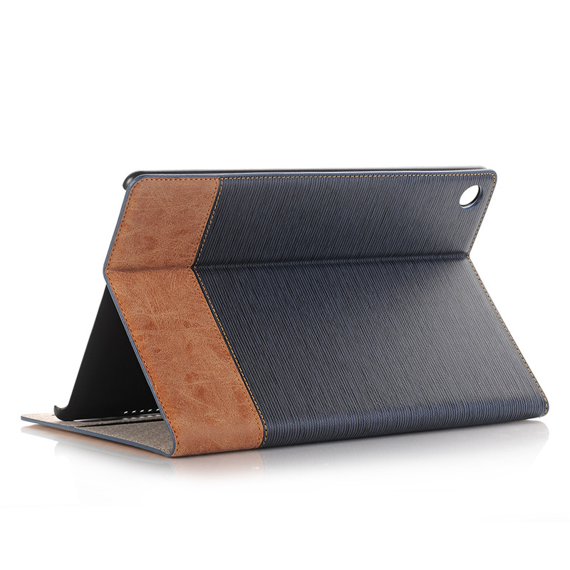 Case Huawei MediaPad M5 Pro (10.8 นิ้ว) #เคสฝาพับกระเป๋าสตางค์หนัง PU สมาร์ท 2 สี Bi-color Smart Stripe Leather Wallet