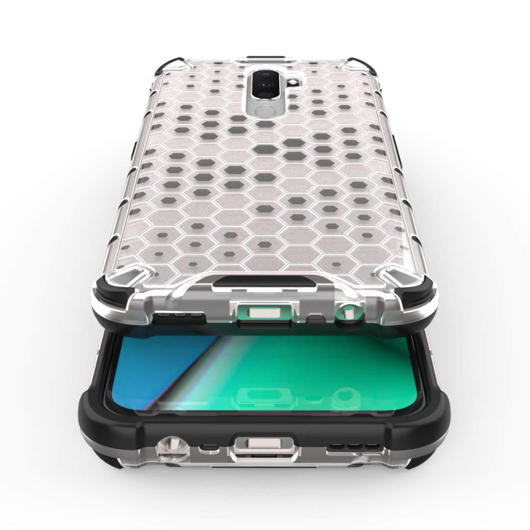 Case OPPO Reno 2 #เคสฝาหลังกันกระแทก Honeycomb Shock Absorber TPU + PC + Silicone Hybrid