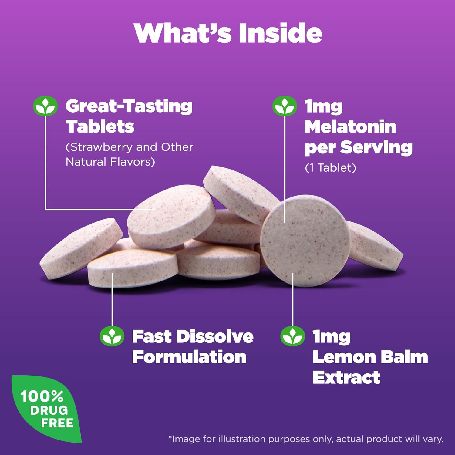 Natrol® Kids Melatonin Fast Dissolve Ages 4 & Up,Strawberry, 30 Tablets สำหรับเด็ก อายุ 4 ปีขึ้นไป ชนิดละลายเร็ว กลิ่นสตรอว์เบอร์รี่