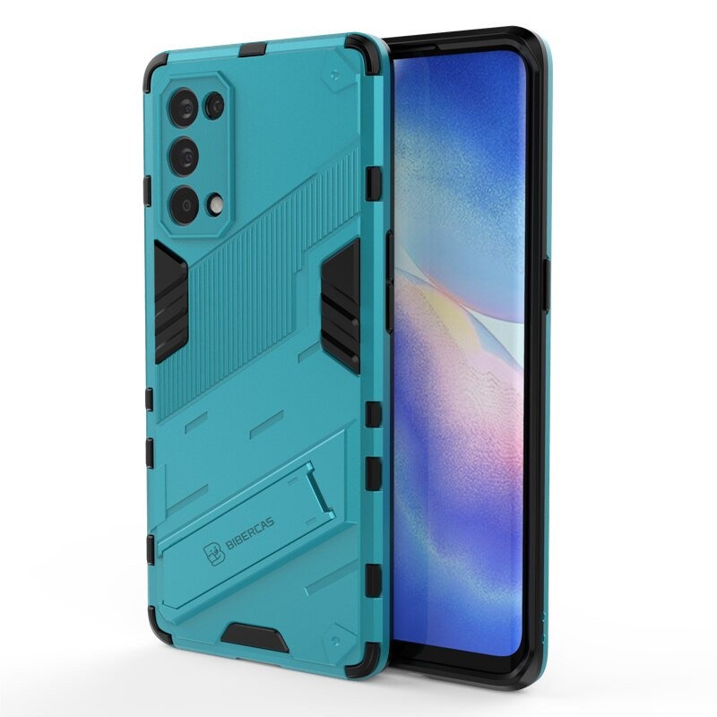 เคส OPPO Reno 5 / Reno 5 5G#เคสฝาหลังพลาสติก ไฮบริด TPU + Kickstand