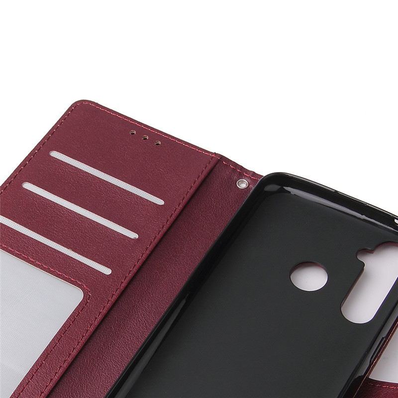 เคส Realme 5 / 5s #เคสฝาพับสไตล์กระเป๋าสตางค์หนัง PU มีสายคล้องมือ
