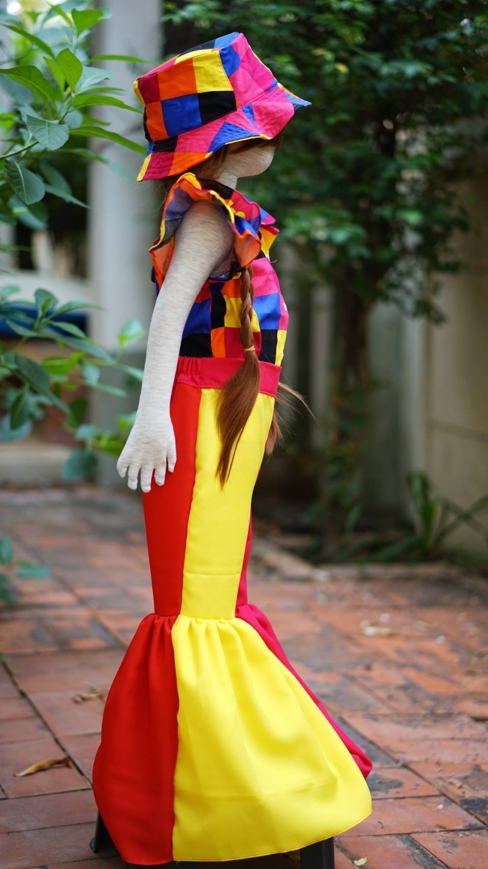 ชุดเด็กชายหญิง ไทยย้อนยุคสีสันสดใส