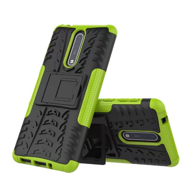 Case Nokia 8 #เคสแข็งรูปแบบยางรถยนต์ Hybrid PC+TPU สีสันสวยงามทันสมัย
