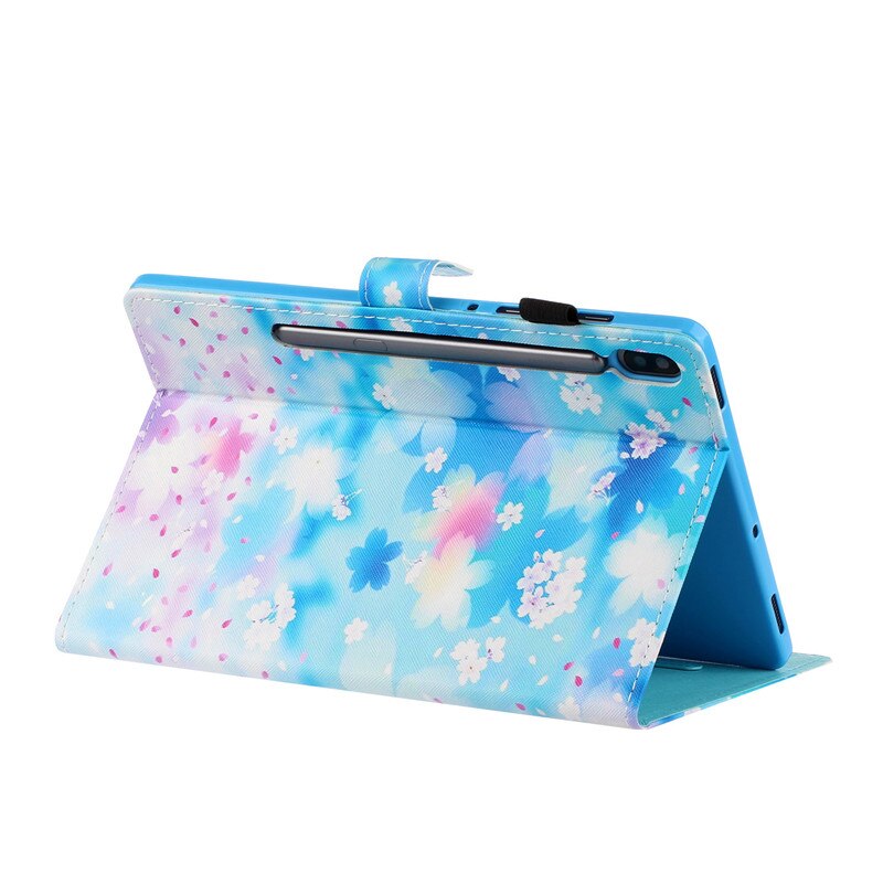 Case Samsung Galaxy Tab S6 T860 T865 #เคสฝาพับหนัง PU พิมพ์ลาย Pattern Printing PU Leather Flip