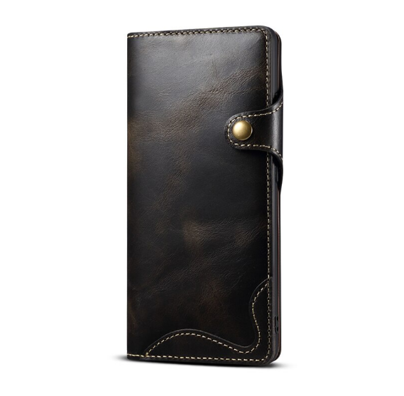 Case Samsung Galaxy S21 #เคสฝาพับหนังแท้พร้อมสายคล้อง Genuine Wallet Leather Phone Cover with Lanyard