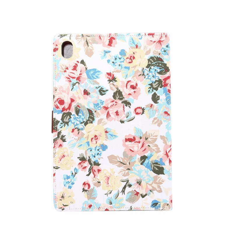 Case Huawei MediaPad M6 10.8 นิ้ว #เคสฝาพับแบบกระเป๋าสตางค์หนัง PU ผิวผ้าลายดอกไม้ Flower Cloth Skin PU Leather Wallet
