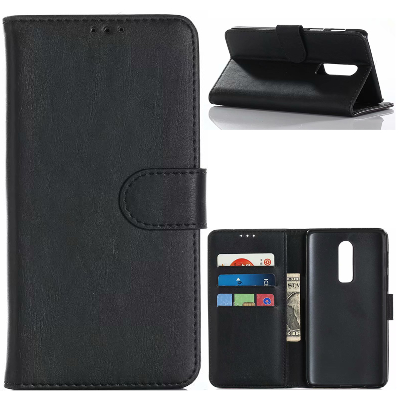 Case OnePlus 6 #เคสฝาพับหนัง PU แบบกระเป๋าสตางค์สไตล์ย้อนยุค