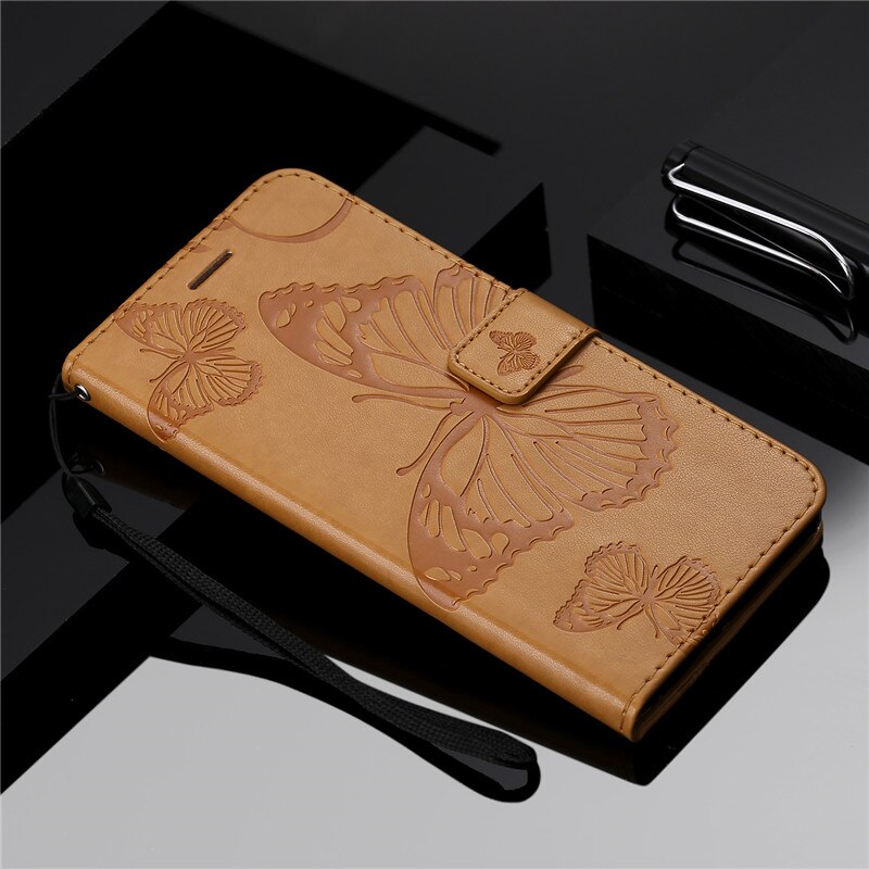 Case iPhone 13 Pro Max#เคสฝาพับหนัง PU Imprint Butterflies Pattern
