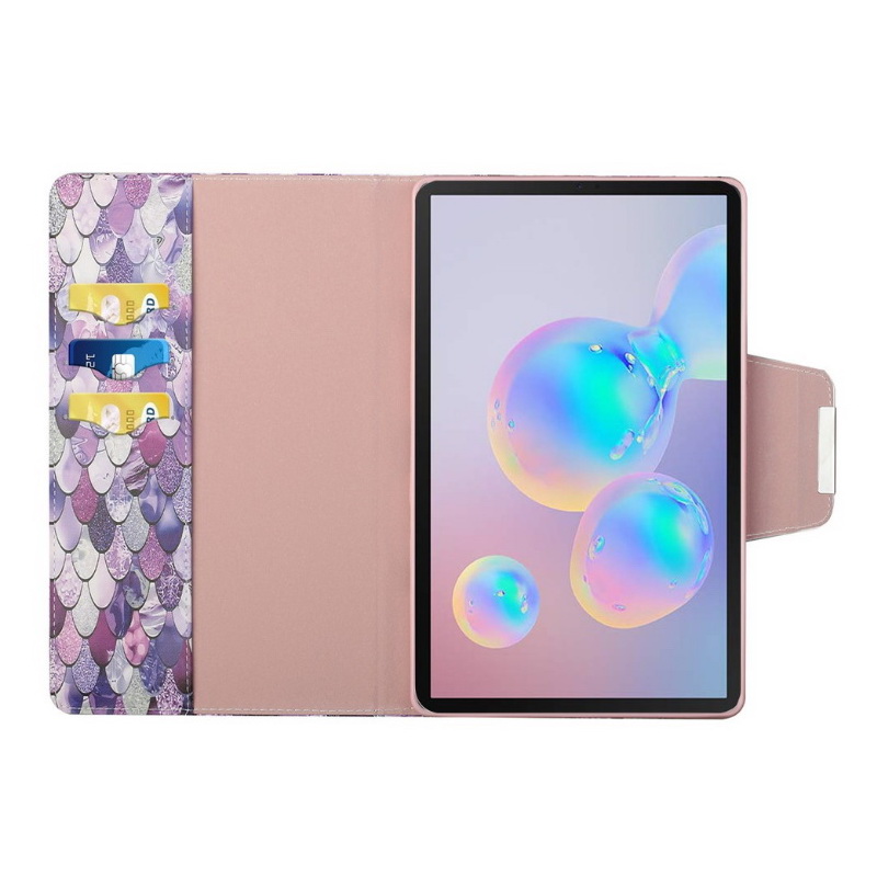 Case Samsung Galaxy Tab S6 10.5 SM-T860 SM-T865 #เคสฝาพับพิมพ์ลาย Pattern Printing Wide Clasp Stand Wallet Flip Leather