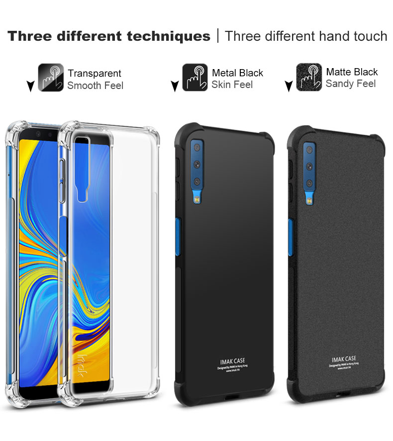 Case Samsung Galaxy A7 (2018) A750F Silky Anti-drop TPU Soft Back Case + ฟิล์มกันรอย Screen Protector Film