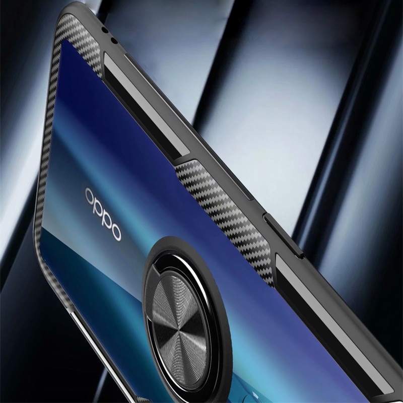 เคส Oppo Reno 2F #เคสฝาหลังใสมีแหวนสวมนิ้ว Finger Ring Kickstand Acrylic + TPU