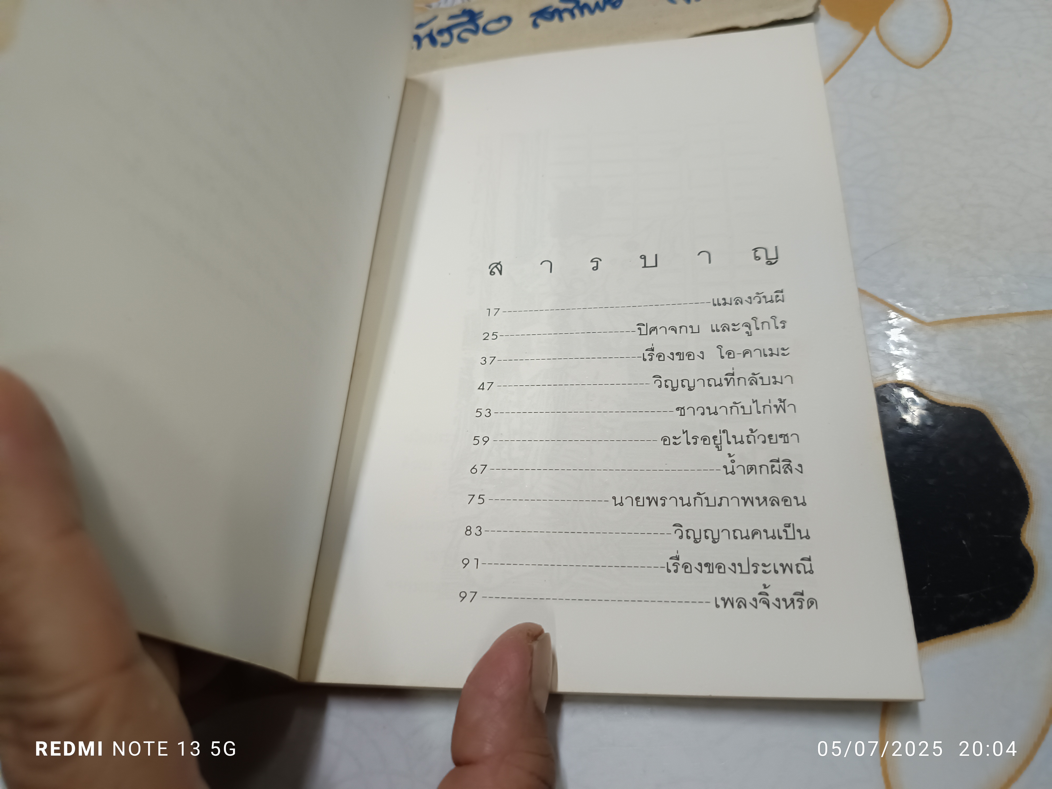 ผีญี่ปุ่น เขียนโดย แล็ฟคาดิโอ เฮิร์น แปลโดย ปาริฉัตร เสมอแข สำนักพิมพ์ผีเสื้อ พิมพ์ครั้งที่ 4/2538