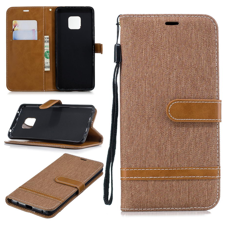 Case Huawei Mate 20 Pro #เคสฝาพับหนัง PU พร้อมสายคล้องมือสีสันสวยงาม