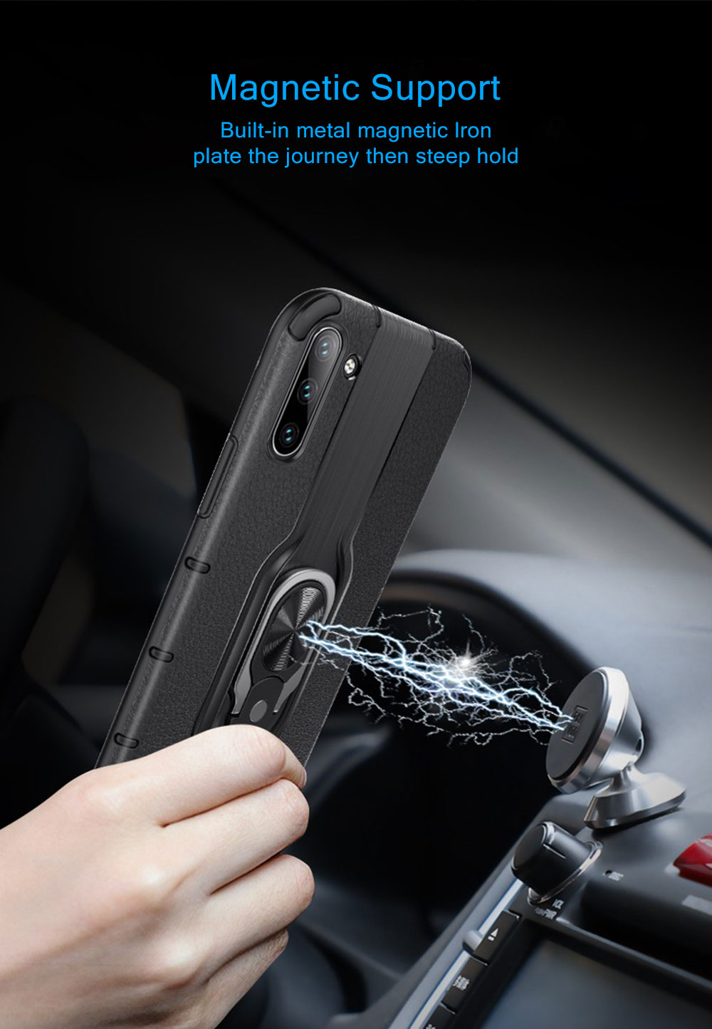 Case Samsung Galaxy Note 10 #เคสฝาหลังไฮบริดมีแหวนสวมนิ้ว Detachable Ring Holder Kickstand PC TPU Combo Case