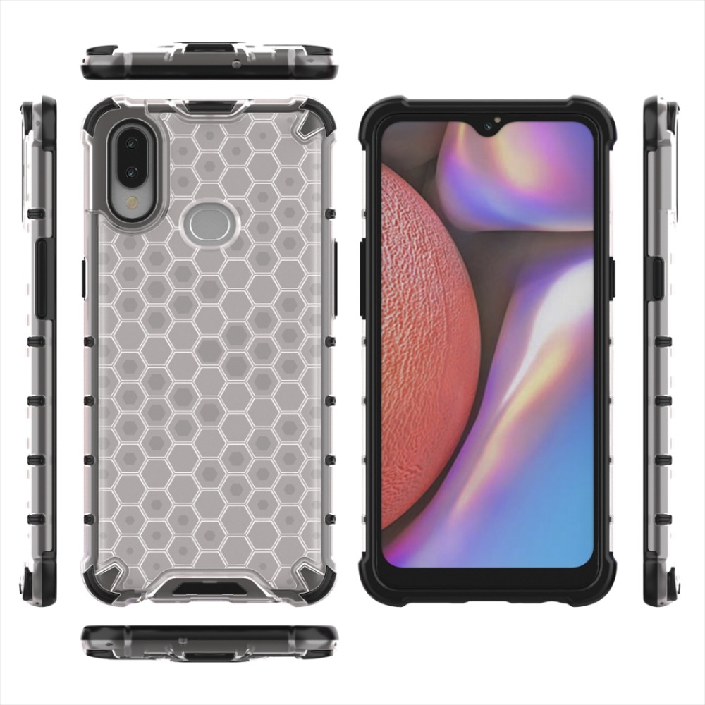 Case Samsung Galaxy A20s #เคสฝาหลังกันกระแทก Honeycomb Shock Absorber TPU + PC + Silicone Hybrid