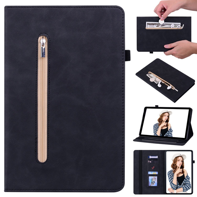 เคสแท็บเล็ต OPPO Pad Air 10.36 นิ้ว 2022 #เคสแบบฝาพับหนัง pu มีช่องซิบด้านหน้าพร้อมช่องใส่บัตร