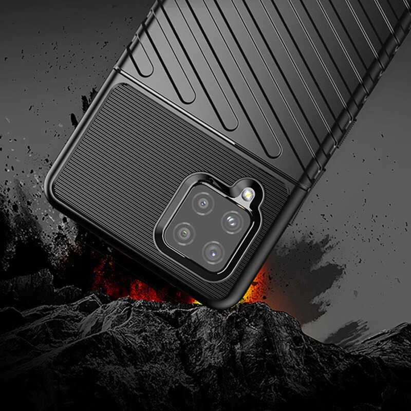 Case Samsung Galaxy A42 5G #เคสฝาหลัง TPU อ่อน Thunder Series Twill Texture Soft TPU