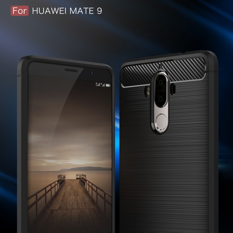 Case Huawei Mate 9 #เคสฝาหลังCarbon Fiber BrushedTPU