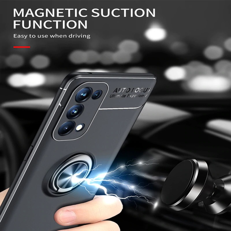 เคส OPPO Reno 6Z 5G #เคสฝาหลัง Soft TPU Finger Ring Kickstand (แผ่นโลหะแบบ Built-in) Soft TPU (สินค้าตัวอย่างสินค้าจริงตรงตามรุ่น)