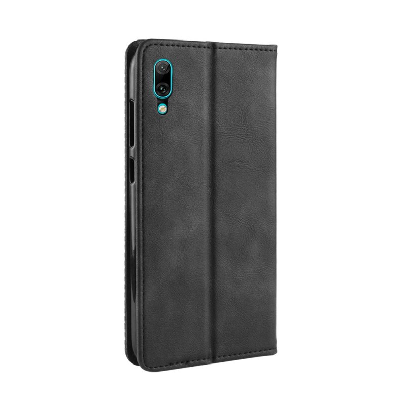 เคส Y7 Pro (2019) #เคสฝาพับปกหนังสไตล์วินเทจดูดซับอัตโนมัติแบบกระเป๋าสตางค์