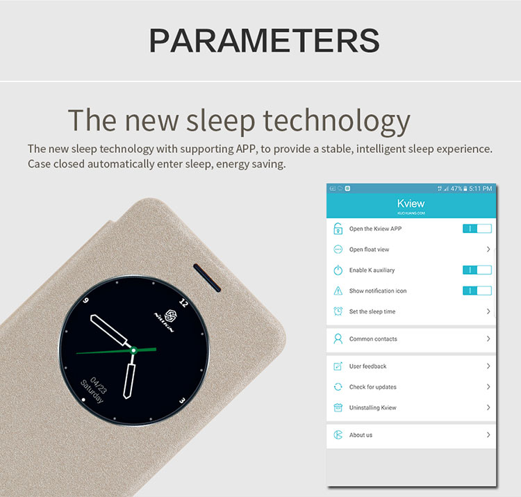 Case Samsung Galaxy Note FE #เคสฝาพับ NILLKIN แท้รุ่น Sparkle Series View Window Leather สีสันสวยงาม