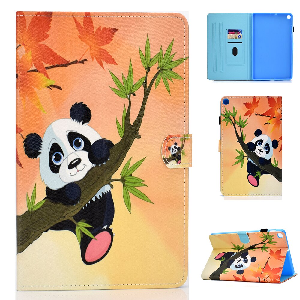 Case Samsung Galaxy Tab S6 Lite 10.4 SM-P610 P615 P617 #เคสฝาพับหนัง PU พิมพ์ลาย Pattern Printing Stand Leather