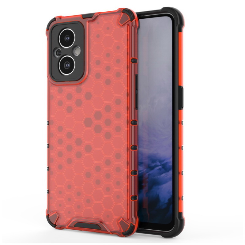 Case OPPO Reno 7z 5G #เคสฝาหลังกันกระแทก Honeycomb Shock Absorber TPU + PC + Silicone Hybrid