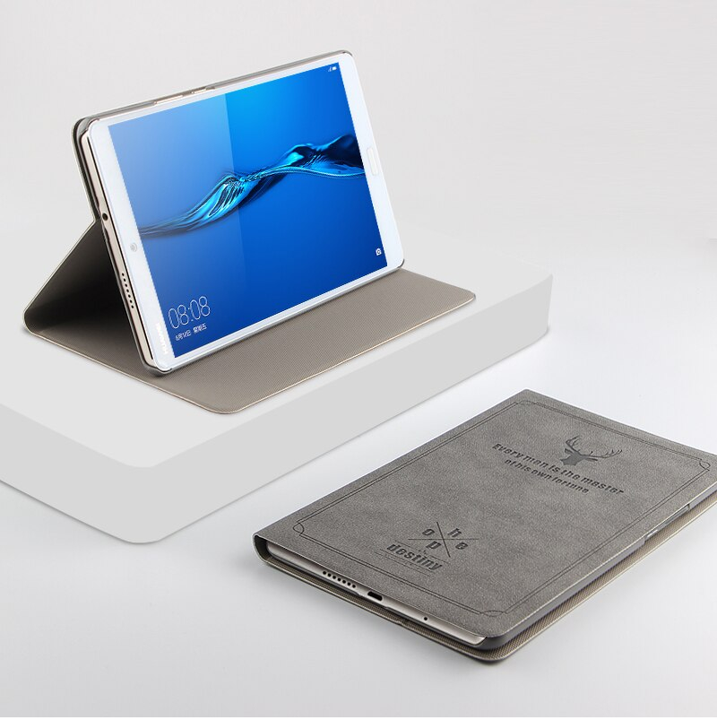 Case Samsung Galaxy Tab A 10.1 (2019) SM-T510 SM-T515 #เคสฝาพับหนัง PU แบบสมาร์ท Deer Pattern Auto Wake Sleep