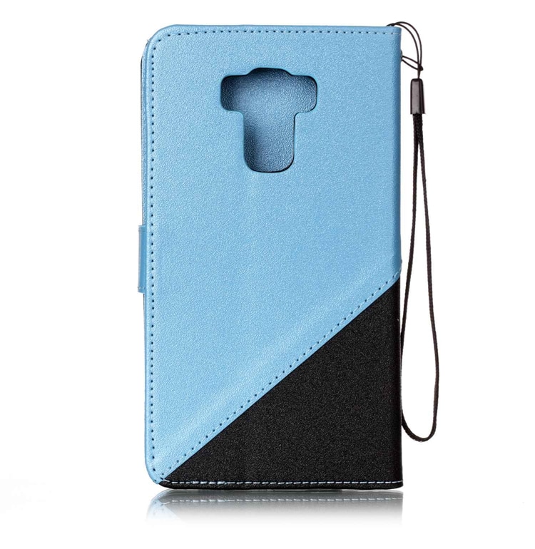 Case Asus Zenfone 3 Max ZC553KL #เคสฝาพับแบบกระเป๋าสตางค์หนัง PU สีทูโทน