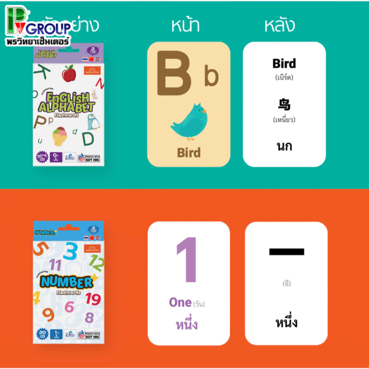 Mornington Flashcard ชุดแฟลชการ์ด การ์ดคำศัพท์ บัตรคำ 3 ภาษา/กล่อง