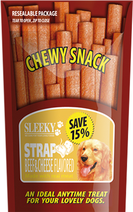 Sleeky Chewy Strap รสเนื้อ+ชีส
