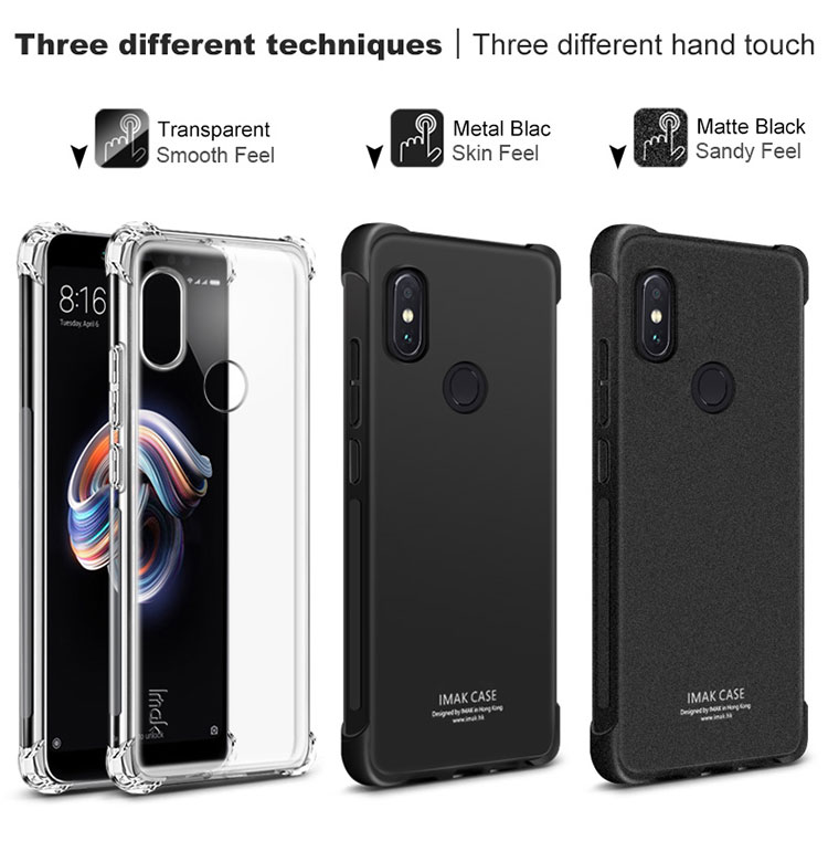 Case Xiaomi Redmi Note 5 #เคสฝาหลัง IMAK Sandy Feel Airbag Shockproof TPU + ฟิล์มกันรอย Explosion-proof Screen Film